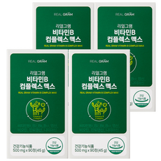 [신규입고] 리얼그램 비타민B컴플렉스 8종비타민B 200% 고함량, 90정, 4개