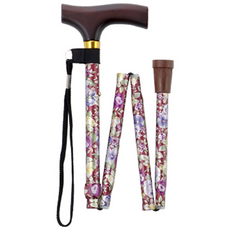 마키테크코리아 플라워 빅핸드 접이식 지팡이 OT-805, 플라워레드, 1개