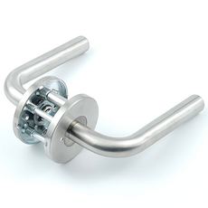 리얼 스텐 방문 손잡이 간편설치 세트, 실버 GB01S, 1개