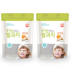베베푸드 유기농 쌀과자 떡뻥, 배, 20g, 2개