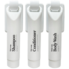 홈스토킹 무타공 공중부양 샴푸 디스펜서 튜브형 벽부착 욕실 디스펜서 3종세트, 튜브 디스펜서 3종+무타공 벽부착 홀더3개