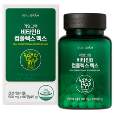 [신규입고] 리얼그램 비타민B컴플렉스 8종비타민B 200% 고함량, 90정, 1개