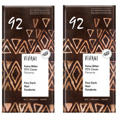비바니 유기농 다크 92% 초콜릿, 2개, 80g