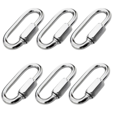 스텐 304 퀵링크 잠금 카라 비너 고리 등산 캠핑 텐트, 6개, 스텐퀵링크