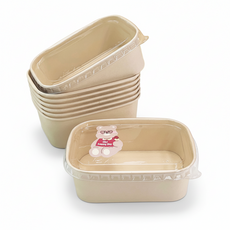 일회용 튼튼한 포장 용기 소프트 크라프트 750ml 샌드위치 케이스 제이유닉 김밥 떡 포장 용기, 50개, 1세트