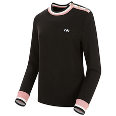 마코 (여성)배색 포인트 단추 티셔츠_MMW4TR31