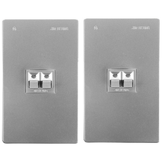 JINHEUNG V系列 銀色 喇叭插座 1孔, 2個