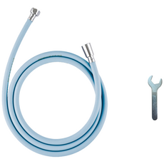 바스럽 국산 파스텔톤 PVC 샤워호스 샤워기호스 + 스패너 [물때 X 꼬임 X 냄새 X], 1.5m, 블루