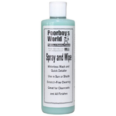 [장기 재고] 물없이 간편 세차+광택 코팅 푸어보이즈 월드 스프레이 앤 와이프 16oz(약 500ml), 1개, 500ml