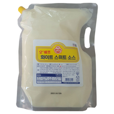 오뚜기 화이트 스위트소스 2kg (프랜차이즈 햄버거소스), 4개