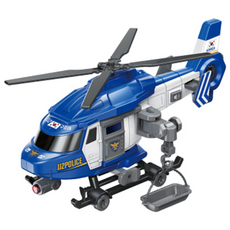 드림 레스큐 경찰 소방 헬기 사운드 헬리콥터 프로펠러 회전 장난감, 1개