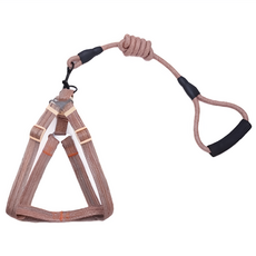 웰럽 프리미엄 강아지 하네스 세트 WL-1183, 브라운, 1개