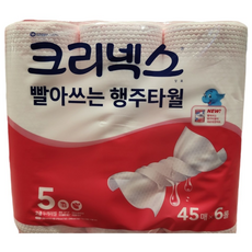 크리넥스 빨아쓰는 위생행주 핑크, 6롤, 1개