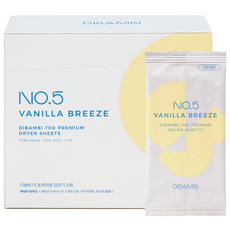 디밤비 더 프리미엄 건조기 시트 섬유유연제 5 바닐라 브리즈 본품, 40매, 1개