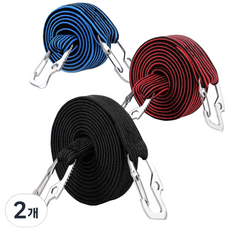 UBOX 탄력 오토바이 자전거 화물 고정벨트 스트랩, 블랙, 2개