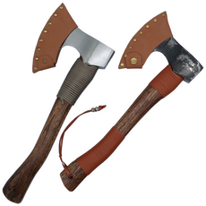 소가죽 커버 바이킹 캠핑용 손도끼 AX4L 장작 미니 도끼, 1개, 광택헤드 커버키트