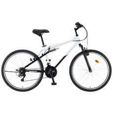 2026 삼천리 레스포 26 태풍 DX 자전거 21단 입문형 MTB자전거 학생 산악용 99% 조립, 1개, 169cm, 화이트/블랙 (90%조립)