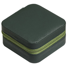 攜帶式飾品隔層收納盒, 1個, 06軍綠