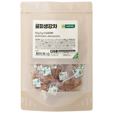 자연지인 제주 귤피생강차 티백 50T 생분해 티백망 사용, 1g, 50개입, 1개