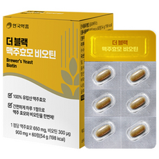 안국약품 더 블랙 맥주효모 비오틴 60p, 54g, 1개