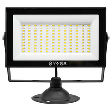 장수램프 LED 투광등기구 50W 블랙 (방수등급 IP67) 천장등, 주광색(하얀빛), 1개
