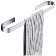 무타공 욕실 수건걸이 실내화 걸이, 실버, 1개