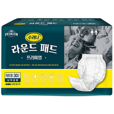 수려니 프리미엄 라운드패드 성인용 속기저귀, FREE(onesize), 30매입, 5개
