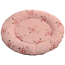 파스텔펫 반려동물 패턴 방수 원형 쿨 매트, 핑크, 1개