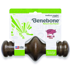 Benebone Jagler Bacon-飲用的狗牙齒牙科TOCK M, 單色, 1個
