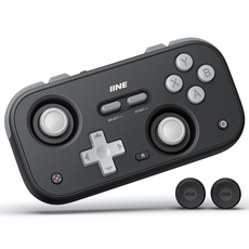 이이네 레트로 포켓 게임 컨트롤러 닌텐도 스위치 컨트롤러 홀 센서 조이스틱 Switch/PC/iOS/Android/차량 호환 게임 패드, 블랙+그레이, 1개, L1032