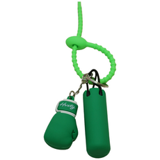 글러브 샌드백 키링 복싱 MMA 백참 차키 고리 가방 걸이, 그린, 1개