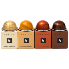 네스프레소 버츄오 캡슐 4종세트 초콜릿 바닐라 캐러멜 헤이즐넛, 1세트, 4, 230ml