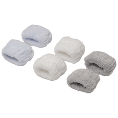 Kucatch 柔軟潔淨洗臉手腕帶, 4套, 藍色, 灰色, 白色