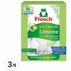 프로쉬 그린레몬 올인원 식기세척용 타블렛 50p, 900g, 3개