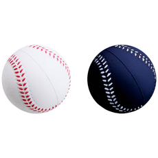 루키 어린이 공놀이 캐치볼 안전 야구공 소프트 미니 폼볼 (2개입), 1세트, 네이비화이트