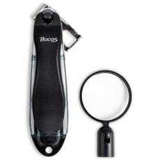 보카스 파일 삽입형 회전 확대경 손톱깎이, 블랙, 1개