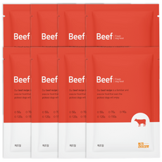 씽크라이크펫 강아지화식 자연식 사료 50g, 8개, 소