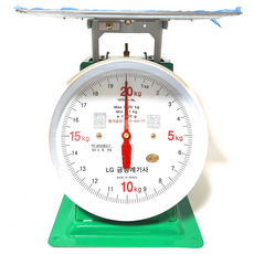 금성계기사 지시저울2/5/10/20/30/50 접시저울 시장저울 아날로그저울 계량저울 앉은뱅이저울 계량저울, 20kg/1눈금100g