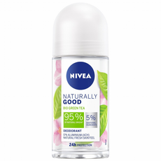 NIVEA 妮維雅 Naturally Good綠茶體香滾珠瓶, 1個, 50ml