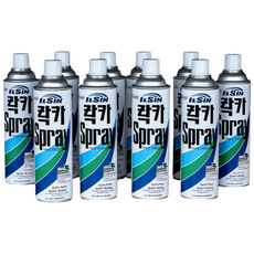 일신 락카 스프레이 페인트 전색상 대량 10개입, 1세트, 금색, 420ml