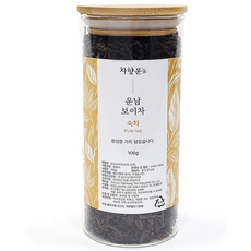 차향운 보이차 숙차 산차 운남성 유리병 대형, 1개, 1개입, 100g