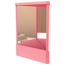 털보몰 남이보는 내얼굴 좌우 무반전 거울, 핑크, 1개