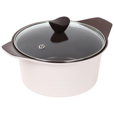 셰프라인 쵸코크림 IH 세라믹코팅 인덕션 냄비, 1개, 아이보리, 24cm