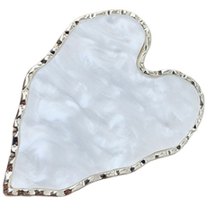 大理石愛心戒指美甲調色盤 MD_04_01, 白色, 3個