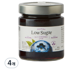 몽크슈 저당 블루베리잼 with 알룰로스, 260g, 4개