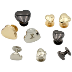 나사형 하트리벳 레지 나사리벳 가시메 솔트레지 가죽공예, 1개, 실버