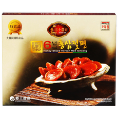금산인삼 수삼 홍삼 6년근 홍삼절편(20g*10입) + 쇼핑백, 1박스