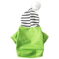 딩동펫 강아지 꼬깔 후드티, 그린, 1개