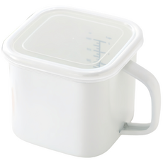 IH 인덕션냄비 법랑냄비 보관 캐니스터 직화가능 화이트, 1개, 13.5cm