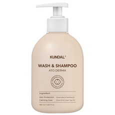 KUNDAL 昆黛爾 ATO DERMA溫和鎮靜嬰兒洗髮沐浴露, 1瓶, 380ml